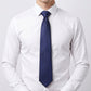 Men's Subtle Ribbed Texture Solid Tie Classic Necktie 57 Inch Length 3.1 Inch Width Formal Business Accessory