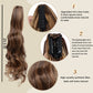 Claw Clip Ponytail Extensions for Women 23 Inch Long Wavy Fluffy Synthetic Ponytail Hairpiece