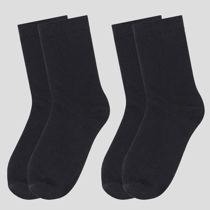 Slouchy Ankle Socks Soft Solid Cotton for Casual Comfort 2 Pairs