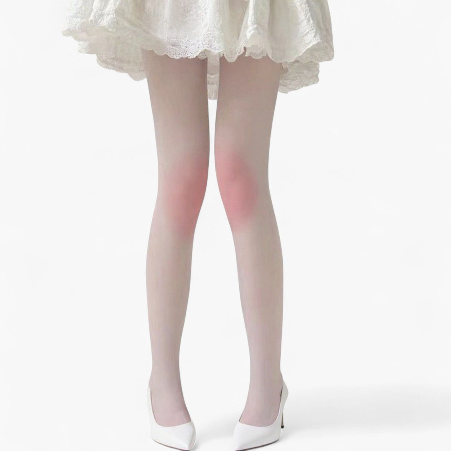 Sheer Gradient Tights with Soft Blush Tone and Smooth Stretch Fit