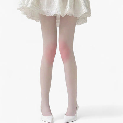 Sheer Gradient Tights with Soft Blush Tone and Smooth Stretch Fit