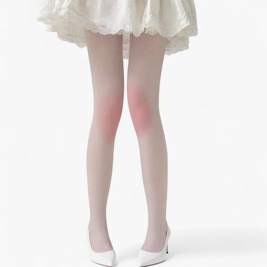 Sheer Gradient Tights with Soft Blush Tone and Smooth Stretch Fit