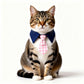 Plaid Pet Necktie Collar, Soft Cotton Gentleman Style Gingham Tie for Small Medium Dogs Cats