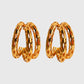 Hollow Out Hoop Earrings - 2.5cm Diameter Hoops
