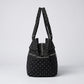 Polka Dot Multi-Pocket Shoulder Bag with Zip Closure