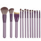 12 Piece Makeup Brush Set with Soft Synthetic Bristles for Face Eye Blending Contour Powder Foundation