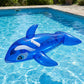 Dolphin Shaped Inflatable Pool Float Ride On Raft with Side Handles Durable PVC Water Float for Pool Beach Lake 59x31.5in