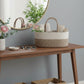 Woven Rope Storage Basket Organizer Bin and Divider Soft Cotton Basket for Closet Shelf Organization