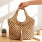 Crochet Shoulder Bag with Tassel Detail Soft Knit Handbag Lightweight Casual Everyday Tote