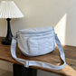 Crossbody Shoulder Bag with Multiple Zip Pockets and Adjustable Strap