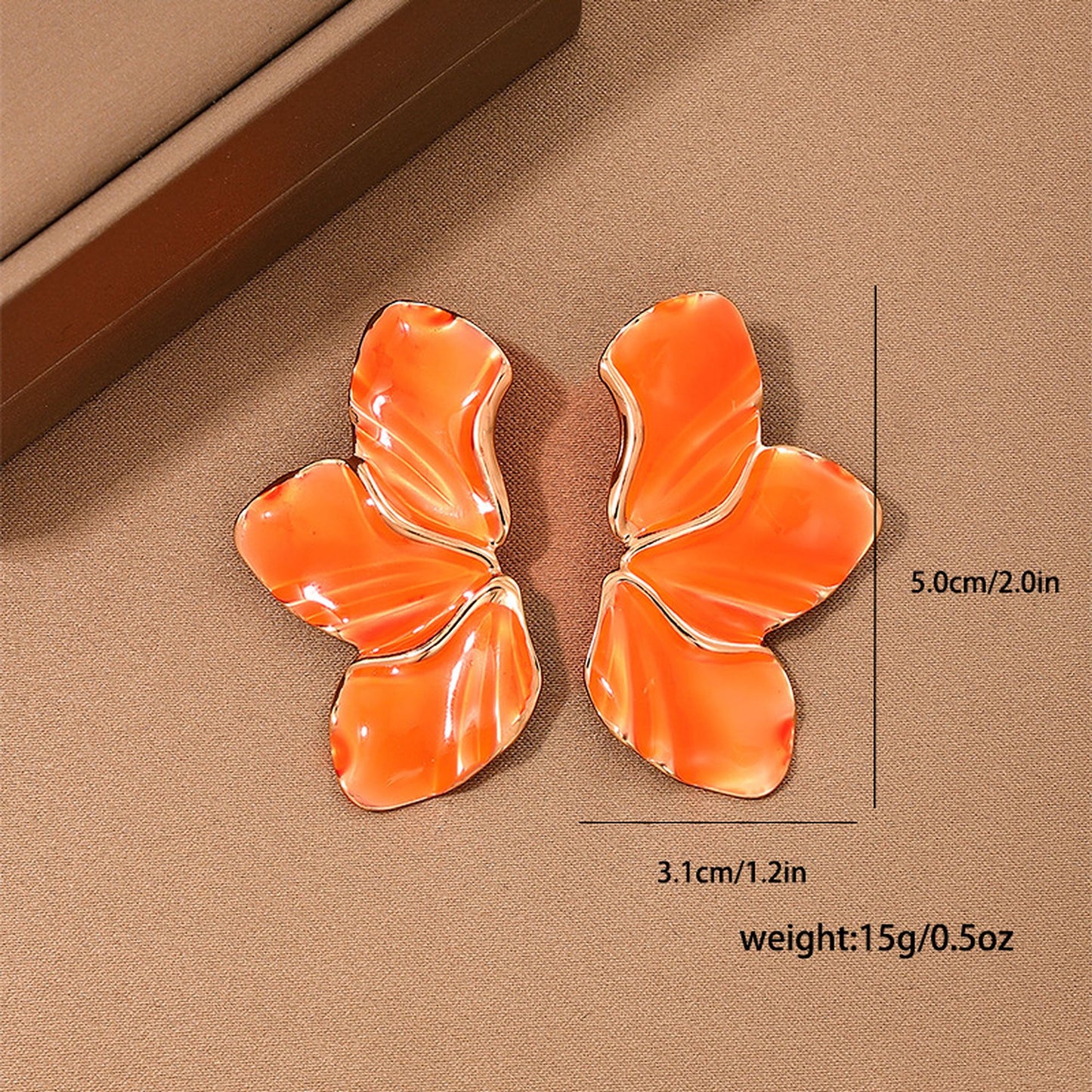 Women's Enamel Flower Statement Earrings