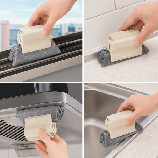 10-Piece Handheld Microfiber Cleaning Pad Tool for Window Tracks, Sinks and Kitchen Surfaces