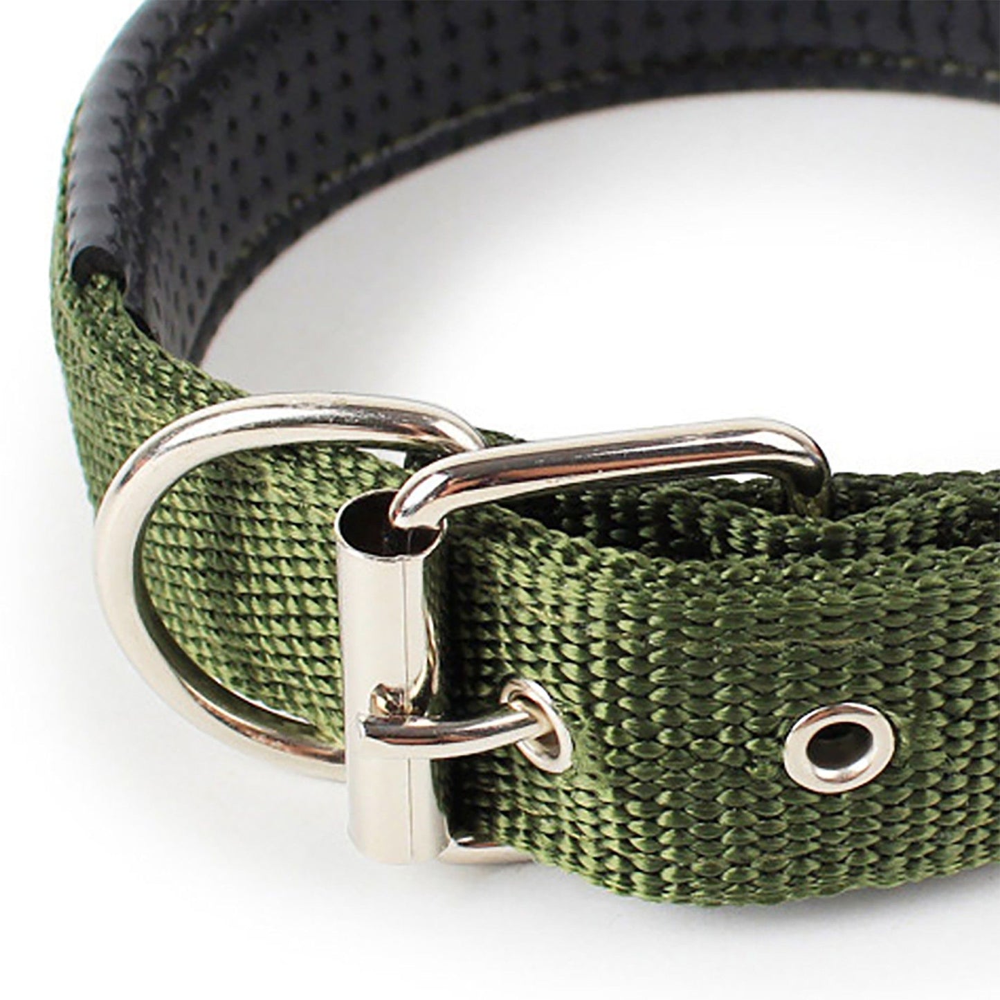 Padded Dog Collar Adjustable Nylon Pet Collar with Metal Buckle Soft Lining
