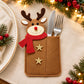 4pk Santa Christmas Silverware Holders
