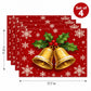 Christmas Placemats Set of 4 Red Holiday Table Mats 11.8 x 17.7in