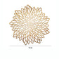4 Piece Set Round Floral Cutout PVC Placemats Heat Resistant Decorative Table Mats