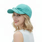 Women's Baseball Cap with Bow Tie Detail Adjustable Strap Casual Hat
