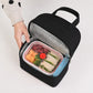 Double Compartment Insulated Lunch Bag with Top Handle and Zipper Closure