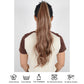 Claw Clip Ponytail Extensions for Women 22 Inch Long Wavy Fluffy Synthetic Ponytail Hairpiece