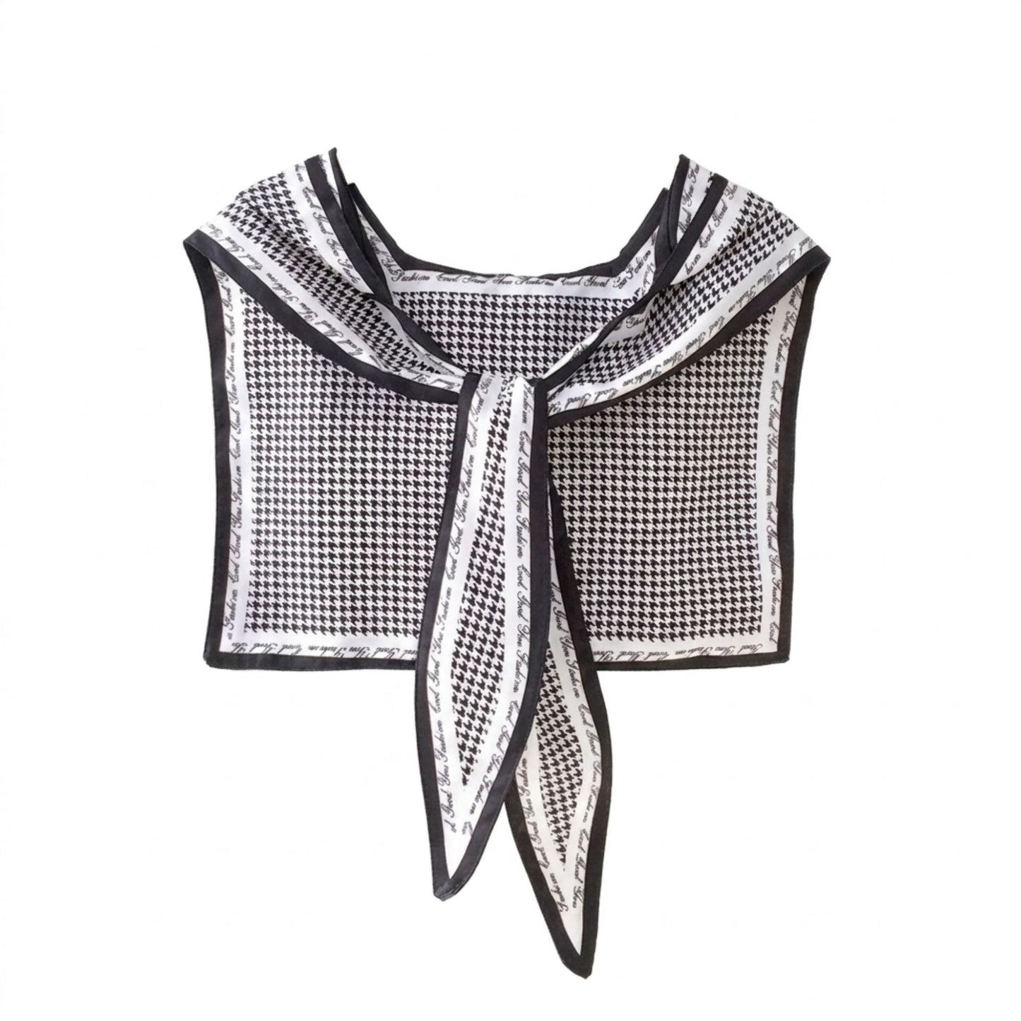 Lightweight Printed Neck Scarf with Contrast Border for Everyday Styling