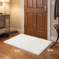 Chenille Bath Mat with Plush Pebble Texture and Non Slip Backing