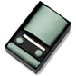 Men's Textured Solid Color Tie Gift Set with Matching Pocket Square Cufflinks and Silver Tie Clip