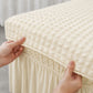 2 Pack Textured Stretch Dining Chair Covers with Ruffled Skirt