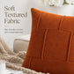 Textured Decorative Throw Pillow Cover Soft Accent Cushion Cover for Sofa Bed