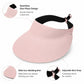 Foldable Packable Wide Brim Sun Visor Hat with Roll Up Travel Design