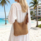 Crochet Hobo Shoulder Bag with Tassel Detail Adjustable Strap Slouchy Knit Handbag Lightweight Casual Tote