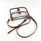 Clear Crossbody Handbag with Adjustable Strap and Buckle Flap Closure