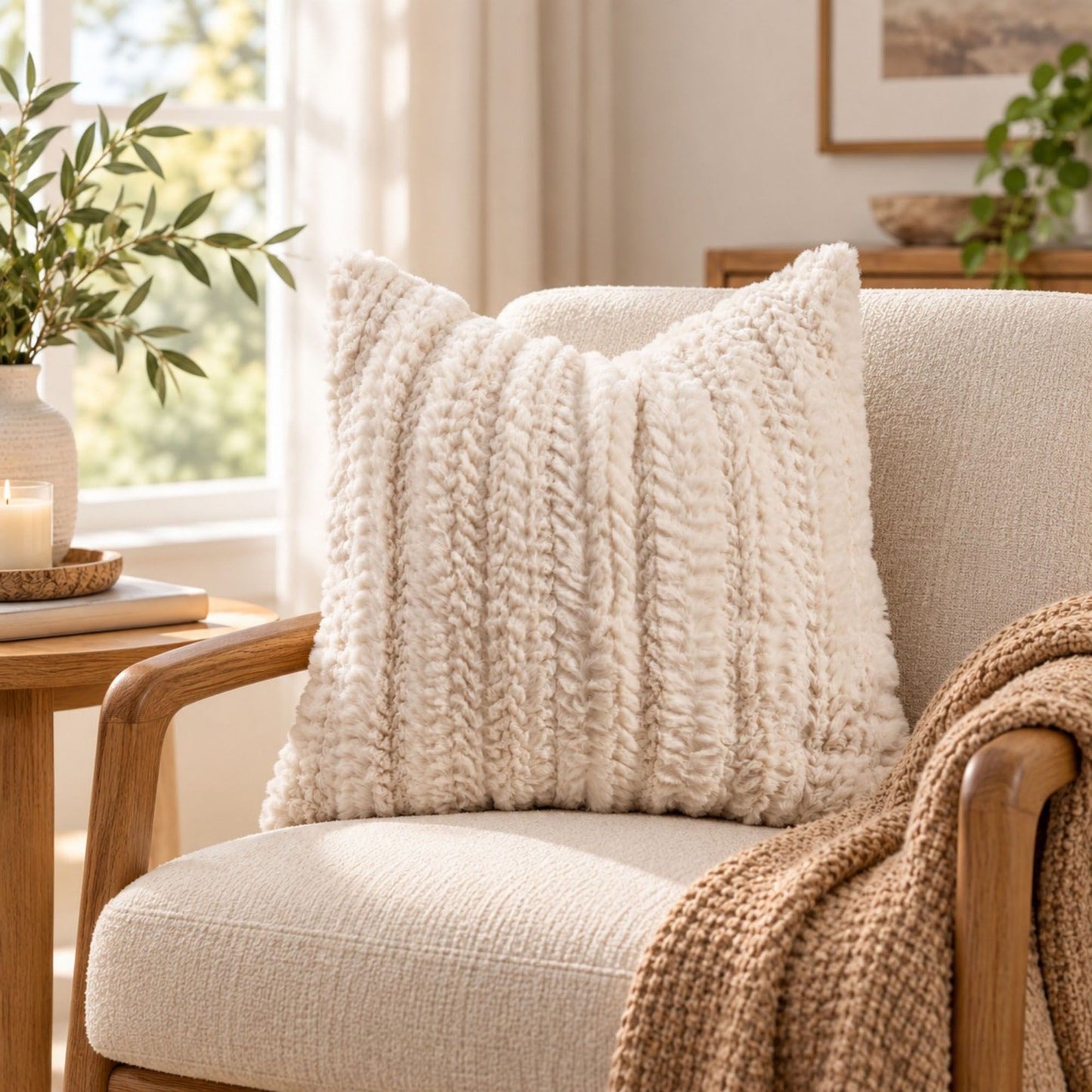 Boho Tufted Tassels Decorative Throw Pillow Cover Set of 2