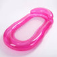 Pink Inflatable Pool Float with Mesh Center and Pillow Headrest
