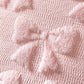 Plush Bow Textured Throw Pillow Cover Soft Decorative Cushion Cover for Sofa Bed Chair