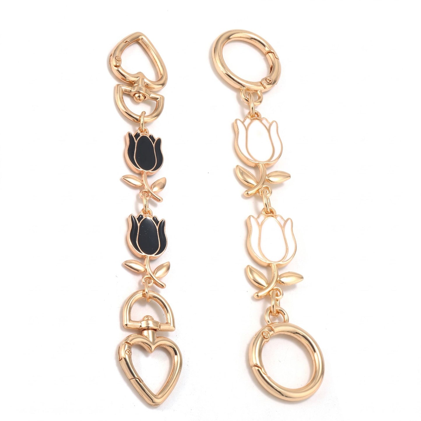 2 Piece Tulip Charm Set for Phone Cases Bags and Keys