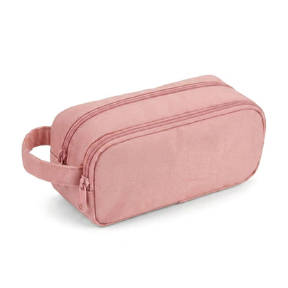 Large Capacity Pencil Case Double Layer Zipper Pencil Pouch with Handle