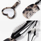 Beaded Keychain Bag Charm with Heart Mirror and Mini Comb
