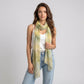 Lightweight Sheer Oblong Scarf with Soft Draped Fabric and Finished Edges