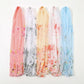 Floral Print Lightweight Chiffon Scarf Soft Sheer Fashion Shawl Wrap 59¡Á19.5 Inches