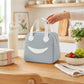 Insulated Lunch Bag with Zip Closure Top Handles and Wipeable Interior for Work School Travel