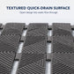 Slatted Nonslip Shower Mat Quick Drain Bath Mat 15.7 x 27.6 Inches
