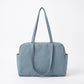 Lightweight Shoulder Tote Bag with Top Zipper and Exterior Side Pockets 12x8x3.5in