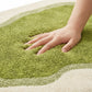 Abstract Tufted Floor Mat Soft Plush Irregular Shape Non Slip Backing Decorative Indoor Rug Modern Pattern