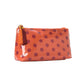 Large Polka Dot Cosmetic Bag Water Resistant Travel Toiletry Pouch with Tassels
