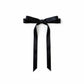 Long Ribbon Bow Hair Clip with Sleek Streamer Tails and Elegant Minimalist Design