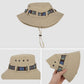 Wide Brim Bucket Hat with Colorful Ribbon Trim Breathable Mesh Lining and Adjustable Chin Strap for Outdoor Use