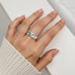 Women's Textured Adjustable Ring with Organic Sculpted Design