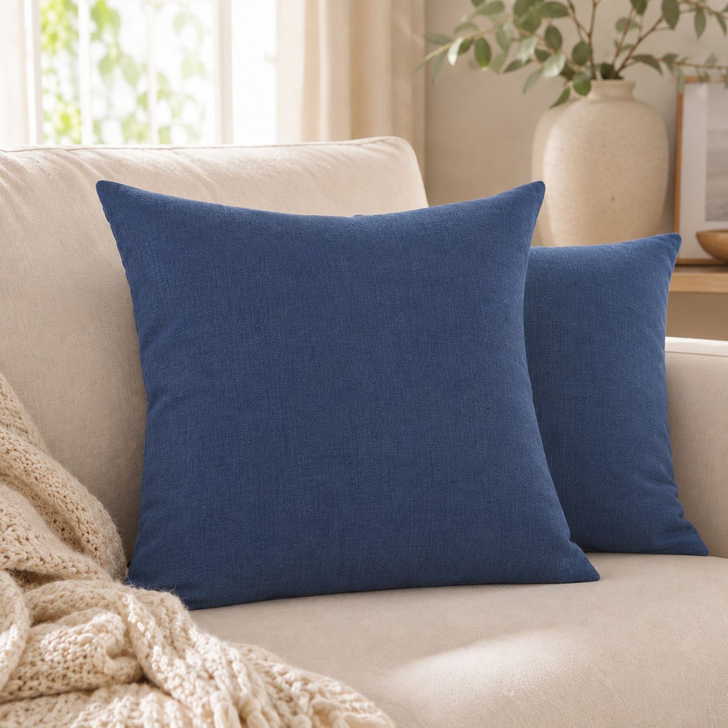 Textured Decorative Throw Pillow Cover Soft Accent Cushion Cover for Sofa Bed Chair