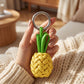 Pineapple Bag Charm with Braided Detail and Key Ring