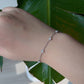 Women's Titanium Steel Zirconia Bracelet Adjustable Chain with Sparkling Stone Accents